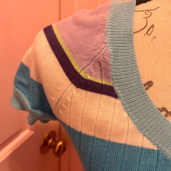 New York and Company striped color block sweater - Picture 3 of 4